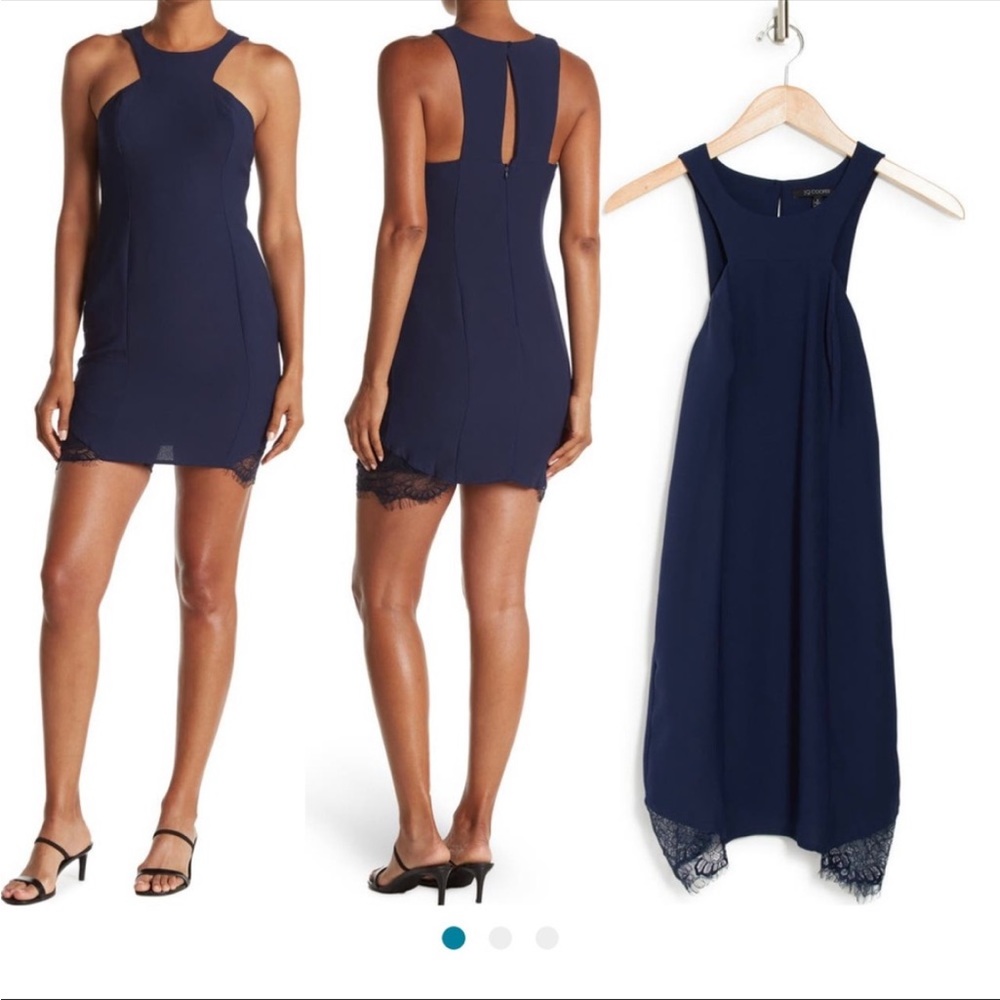 19 Cooper navy dress with lace NWT